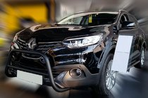 Renault Kadjar 2015–2022 Sprednji zaščitni lok Black (nerjaveče jeklo) fotografija 3