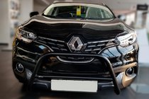 Renault Kadjar 2015–2022 Sprednji zaščitni lok Black (nerjaveče jeklo) fotografija 2