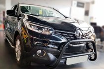 Renault Kadjar 2015–2022 Sprednji zaščitni lok Black (nerjaveče jeklo) fotografija 1
