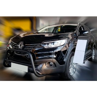 Sprednji zaščitni lok Black (nerjaveče jeklo) Renault Kadjar 2015–2022 fotografija 3
