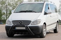 Mercedes Vito W639 2004–2014 Kelebek WT011 Black sprednji zaščitni lok (bullbar) iz nerjavečega jekla fotografija 3