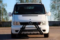 Mercedes Vito W638 1996–2003 Kelebek WT011 Black sprednji zaščitni lok (bullbar) iz nerjavečega jekla fotografija 3