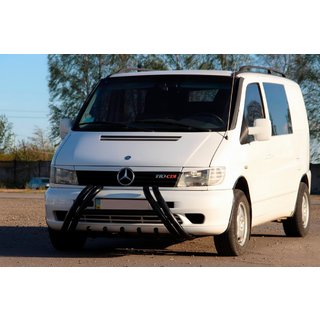 Kelebek WT011 Black sprednji zaščitni lok (bullbar) iz nerjavečega jekla Mercedes Vito W638 1996–2003 fotografija 2