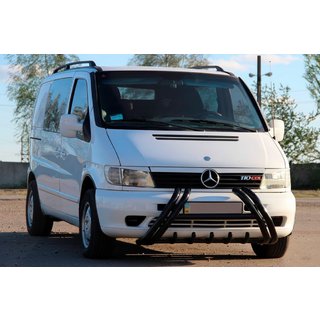 Kelebek WT011 Black sprednji zaščitni lok (bullbar) iz nerjavečega jekla Mercedes Vito W638 1996–2003 fotografija 1