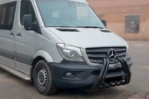 Mercedes Sprinter W906 2006–2018 Prednji zaščitni lok F1-01 Black (2013-2018, nerjavno jeklo) fotografija 1