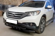 Honda CRV 2012–2016 Prednji zaščitni lok Shark Black (nerjavno jeklo) fotografija 1