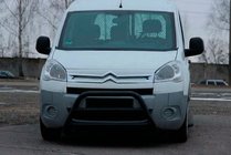 Peugeot Partner Tepee 2008–2018 Sprednji zaščitni lok WT022 Black (nerjavno jeklo) fotografija 1