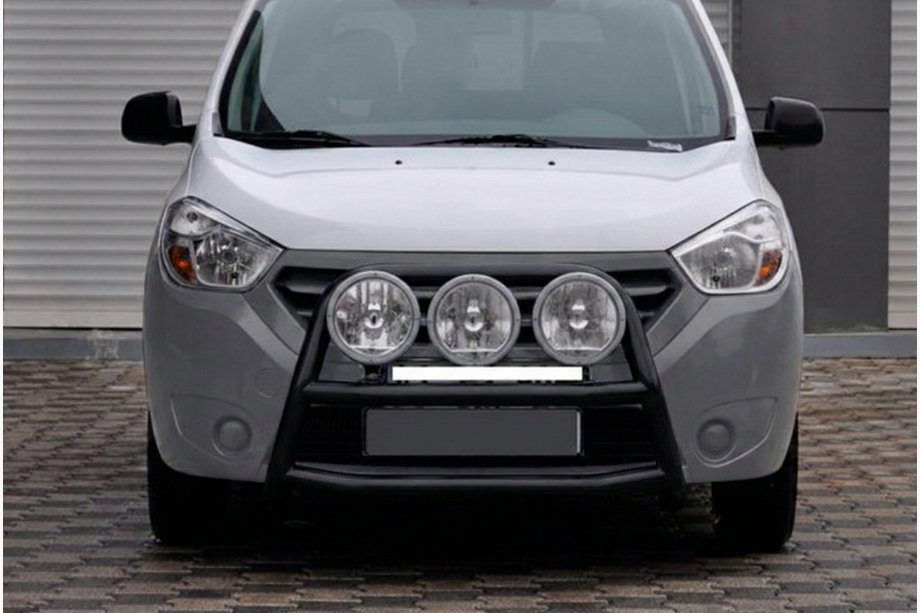 Renault Dokker 2013–2022 Sprednji zaščitni lok WT022 Black (nerjavno jeklo) Image