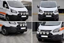 Ford Custom 2013–2022 Sprednji zaščitni lok WT022 Black (nerjavno jeklo) fotografija 4