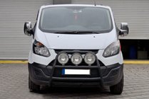 Ford Custom 2013–2022 Sprednji zaščitni lok WT022 Black (nerjavno jeklo) fotografija 2