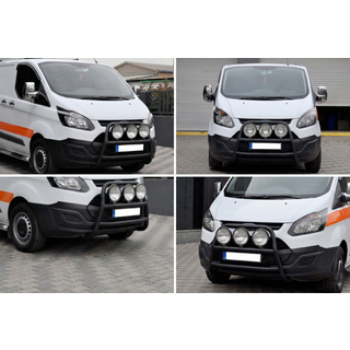 Sprednji zaščitni lok WT022 Black (nerjavno jeklo) Ford Custom 2013–2022 fotografija 4