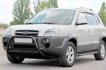 Hyundai Tucson JM 2004– Sprednji zaščitni lok WT022 Black (nerjavno jeklo) fotografija 2