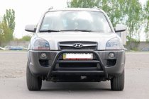 Hyundai Tucson JM 2004– Sprednji zaščitni lok WT022 Black (nerjavno jeklo) fotografija 1