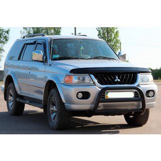 Kenguru zaščitni lok WT022 Black (nerjavno jeklo) Mitsubishi Pajero Sport 1996–2007 fotografija 2