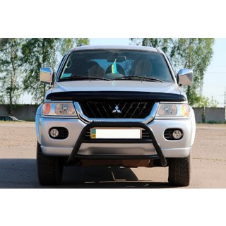Kenguru zaščitni lok WT022 Black (nerjavno jeklo) Mitsubishi Pajero Sport 1996–2007 fotografija 1