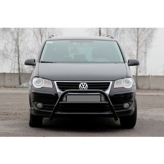 Kenguru zaščitni lok WT022 Black (nerjavno jeklo) Volkswagen Touran 2003–2010 fotografija 2