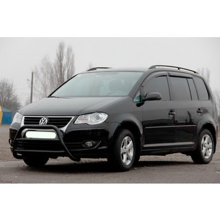 Kenguru zaščitni lok WT022 Black (nerjavno jeklo) Volkswagen Touran 2003–2010 fotografija 1
