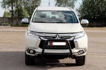 Mitsubishi Pajero Sport 2015– Kenguru zaščitni lok WT022 Black (nerjavno jeklo) fotografija 1