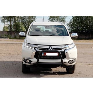 Kenguru zaščitni lok WT022 Black (nerjavno jeklo) Mitsubishi Pajero Sport 2015– fotografija 1