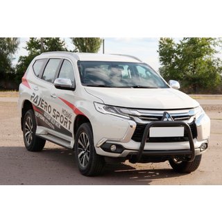 Kenguru zaščitni lok WT022 Black (nerjavno jeklo) Mitsubishi Pajero Sport 2015– fotografija 2