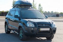 Hyundai Tucson JM 2004– Sprednji zaščitni lok (bullbar) WT025 Black (nerjaveče jeklo) fotografija 1