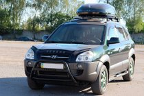 Hyundai Tucson JM 2004– Sprednji zaščitni lok (bullbar) WT025 Black (nerjaveče jeklo) fotografija 2