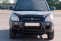 Hyundai Tucson JM 2004– Sprednji zaščitni lok (bullbar) WT025 Black (nerjaveče jeklo) fotografija 3