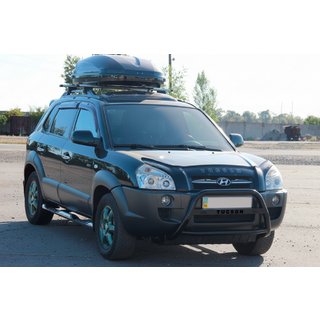 Sprednji zaščitni lok (bullbar) WT025 Black (nerjaveče jeklo) Hyundai Tucson JM 2004– fotografija 1