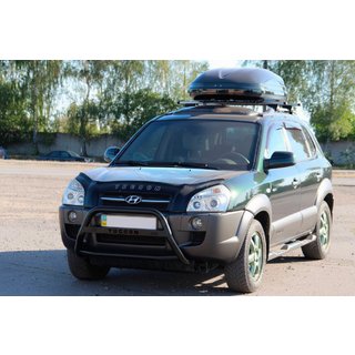 Sprednji zaščitni lok (bullbar) WT025 Black (nerjaveče jeklo) Hyundai Tucson JM 2004– fotografija 2