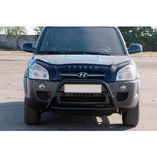 Sprednji zaščitni lok (bullbar) WT025 Black (nerjaveče jeklo) Hyundai Tucson JM 2004– fotografija 3