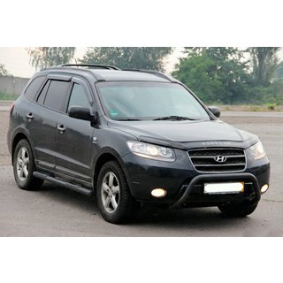 Zaščitni lok (bullbar) WT007 Black (nerjaveče jeklo) Hyundai Santa Fe 2 2006–2012 fotografija 2