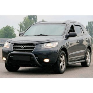 Zaščitni lok (bullbar) WT007 Black (nerjaveče jeklo) Hyundai Santa Fe 2 2006–2012 fotografija 3