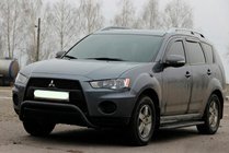 Mitsubishi Outlander 2006–2012 Zaščitni lok (bullbar) WT007 Black (nerjaveče jeklo) fotografija 4
