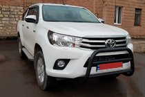 Toyota Hilux 2015– Sprednji zaščitni lok (bullbar) WT007 Black (nerjavno jeklo) fotografija 2