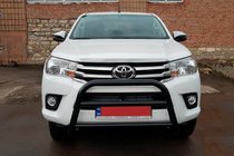Toyota Hilux 2015– Sprednji zaščitni lok (bullbar) WT007 Black (nerjavno jeklo) fotografija 3