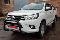 Toyota Hilux 2015– Sprednji zaščitni lok (bullbar) WT007 Black (nerjavno jeklo) fotografija 4