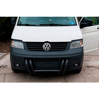 Kenguru lok ST006-03 Nizdri Black (nerjavno jeklo) Volkswagen T5 Transporter 2003–2010 fotografija 4