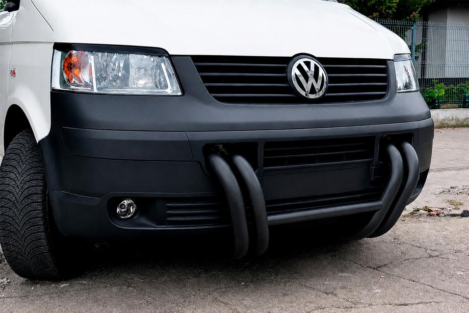 Volkswagen T5 Transporter 2003–2010 Kenguru lok ST006-03 Nizdri Black (nerjavno jeklo) Fotografija 1