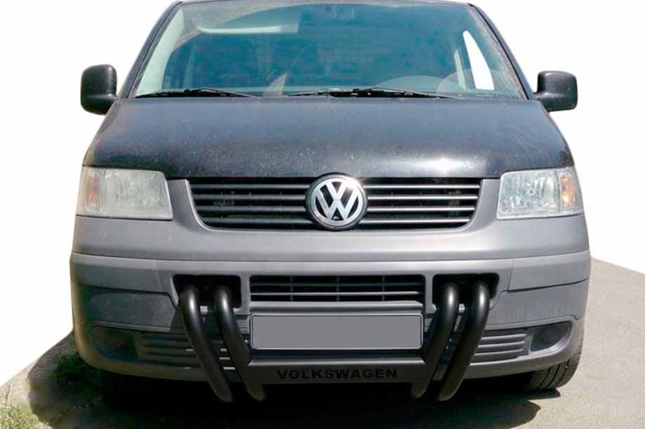 Volkswagen T5 Transporter 2003–2010 Prednji zaščitni lok ST006-04 Nizdri Black (nerjavno jeklo) Image