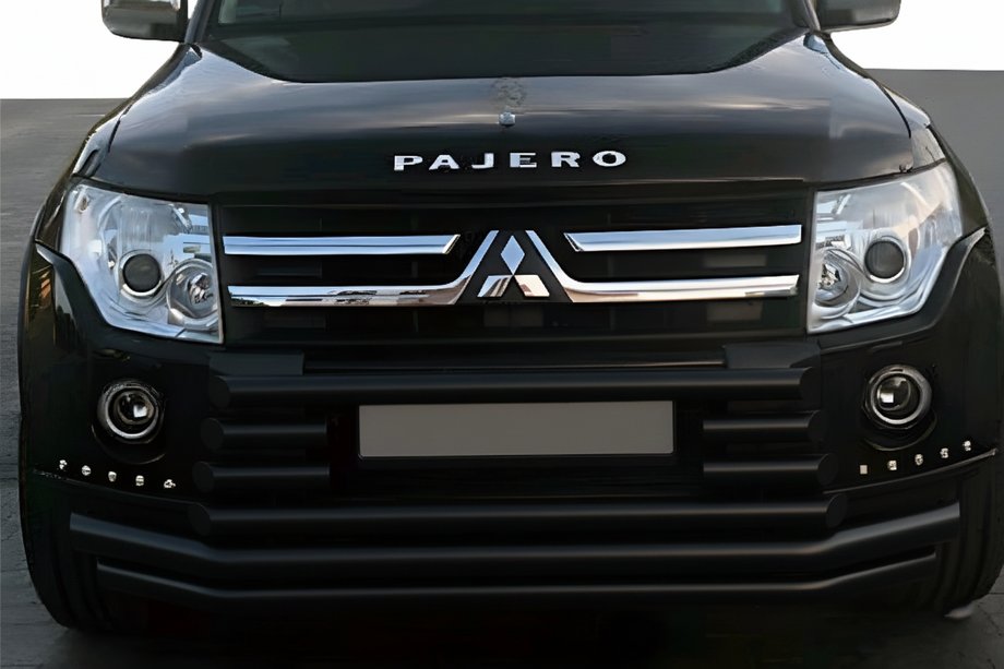 Mitsubishi Pajero Wagon IV 2006–2021 Sprednji zaščitni lok ST015-9 Black (nerjaveče jeklo) Image