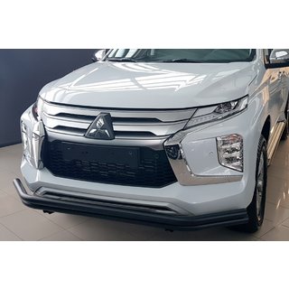 Sprednji zaščitni lok F3-60 Black (2020+, nerjaveče jeklo) Mitsubishi Pajero Sport 2015–