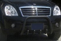 SsangYong Rexton I 2001–2017 Kenguru zaščitna letev QT006 Black (nerjaveče jeklo) fotografija 1