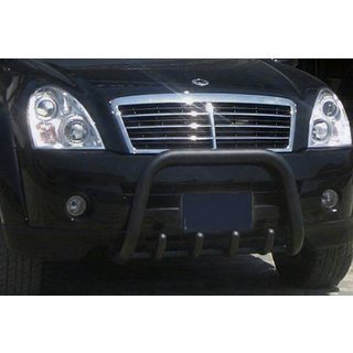 Kenguru zaščitna letev QT006 Black (nerjaveče jeklo) SsangYong Rexton I 2001–2017 fotografija 1