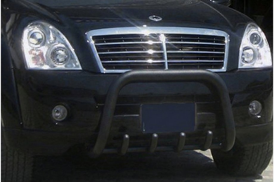 SsangYong Rexton I 2001–2017 Kenguru zaščitna letev QT006 Black (nerjaveče jeklo) Image