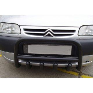Zaščitni lok (bullbar) QT006 Black (nerjaveče jeklo) Citroen Berlingo 1996–2008