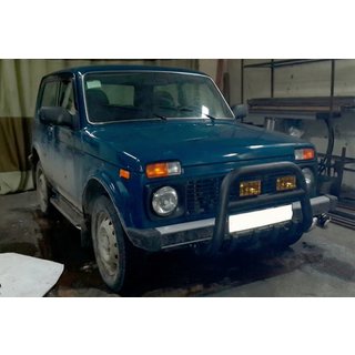 Zaščitni lok (bullbar) QT006 Black (nerjaveče jeklo) Lada Niva in Urban 1977– fotografija 4