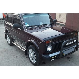 Zaščitni lok (bullbar) QT006 Black (nerjaveče jeklo) Lada Niva in Urban 1977– fotografija 1