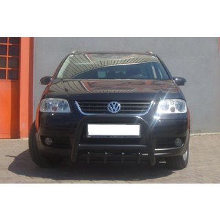 Kenguru zaščitna letev QT006 Black (nerjaveče jeklo) Volkswagen Touran 2003–2010 fotografija 4