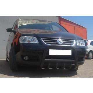 Kenguru zaščitna letev QT006 Black (nerjaveče jeklo) Volkswagen Touran 2003–2010 fotografija 3