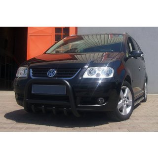 Kenguru zaščitna letev QT006 Black (nerjaveče jeklo) Volkswagen Touran 2003–2010 fotografija 2